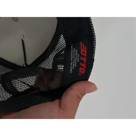 OTTO Dio Gold Letters Black SnapBack Trucker Hat Ball Cap Hat God NWOT - Picture 3 of 8